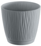  Kaspó hullámos, ALÁTÉTTEL DSY190P SZÜRKE (5 db/csomag) - ár/db (PE-6008)