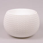  Virágtál, betét+akasztó, 37 cm DKSP370WS FONOTT FEHÉR (PE-5985)