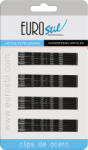 Eurostil 01611/50 Hullámcsat Fekete 7cm Egyenes 24db
