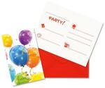 Procos Csillogó lufi mintájú party meghívó csomag - 6 db-os (88153) - ejatekok