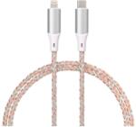  Kábel Qualo Ultimate - LED-es Type-C (USB-C) / Lightning kábel 18W, 1m