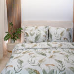 Takoy Pamut paplanhuzat 220x200 cm zöld Cally fehér alapon