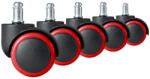 Sofotel Fekete és piros gumi kerekek 5 db (2571)