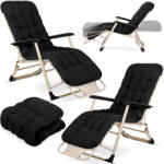 Sofotel Összecsukható kerti nyugágy párnával Sofotel ChillWell, 2 db-os készlet, fekete (286400-2)