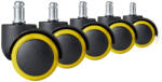 Sofotel Fekete és sárga gumi kerekek 5 db (2570)
