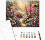 Alkotásutca Virágos pirkadat - Számfestő készlet kereten 40x50