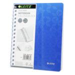 Leitz Spirálfüzet A5, 80lap kockás Leitz Wow kék