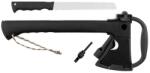 Fox Outdoor Products Topor de supraviețuire Fox Outdoor cu teacă, mâner de nailon, negru