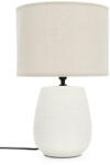 Bizzotto Veioza ceramica alba textil crem Irvin Ø26x41, 5h (0828162)