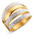  Victoria Arany színű fehér köves gyűrű (VBNCZ28658) - csucsajandek