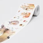 DIMEX ART Bordură autocolantă din vlies prieteni din pădure 15 cm x 5 m
