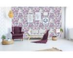 DIMEX ART Tapet vlies de lux flori roz cu frunze