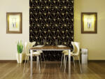 DIMEX ART Tapet vlies de lux plasă aurie