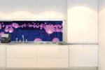 DIMEX ART Fototapet pentru bucătărie - iluminare violetă a grădinii 180 x 60 cm