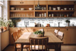 DIMEX ART Fototapet pentru bucătărie - semn alb de restaurant 420 x 60 cm