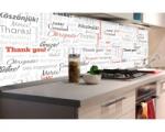DIMEX ART Fototapet pentru bucătărie - inscripții mulțumesc 180 x 60 cm