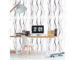 DIMEX ART Tapet vlies de lux linii ondulate violet