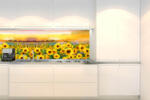 DIMEX ART Fototapet pentru bucătărie - pictură în floarea soarelui 180 x 60 cm