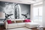 DIMEX ART Самозалепваща се флизелинова фототапета исторически самолет 375 x 250 см