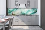 DIMEX ART Fototapet pentru bucătărie - marmură de smarald 260 x 60 cm