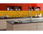 DIMEX ART Fototapet pentru bucătărie - rânduri de floarea-soarelui 350 x 60 cm