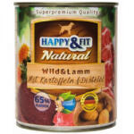 Happy&Fit | Natural Dog Konzerv | Vadhús & Bárány Burgonyával & Sáfrányolajjal, Teljes értékű eledel, felnőtt kutyák számára - 800 g - zoonet - 1 690 Ft