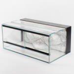 Pet King 70 x 40 x 40 cm | Prémium minőségű terrárium | 3D sziklaháttérrel