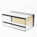 Pet King 70 x 30 x 30 cm | Prémium minőségű terrárium | 2D sziklaháttérrel