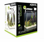 AQUAEL Shrimp Set Smart Day&Nnight 19 white | Nano akvárium (fehér) garnélarákoknak és kisebb halaknak - 25x25x30 cm