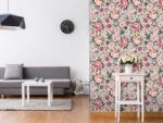 DIMEX ART Tapet vlies de lux trandafiri roz cu flori
