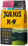 Julius-K9 | Utility Dog Hypoallergenic | Száraztáp | Felnőtt kutyáknak | Bárány, gyógynövény - 10 kg