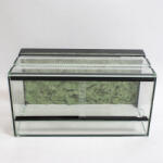 Pet King 60 x 30 x 30 cm | Prémium minőségű terrárium | 2D sziklaháttérrel