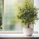 DIMEX ART Folie transparentă pentru fereastră pătrate - lățime 122 cm