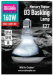 Arcadia | D3 Mercury Vapour teljes spektrumú UVB napozólámpa hüllőknek - 160W (E27)