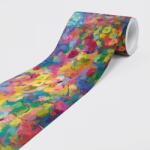 DIMEX ART Bordură autoadezivă din vlies flori colorate 15 cm x 5 m