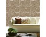 DIMEX ART Tapet vlies de lux texte maro