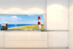 DIMEX ART Fototapet pentru bucătărie - far pe plajă 180 x 60 cm