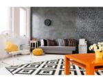 DIMEX ART Tapet vlies de lux abstract floral alb-negru