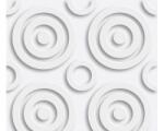 DIMEX ART Tapet vlies de lux cercuri retro albe 3d