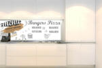 DIMEX ART Fototapet pentru bucătărie - semn alb de restaurant 180 x 60 cm