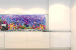 DIMEX ART Fototapet pentru bucătărie - pictură florală colorată 180 x 60 cm