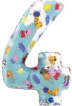  Peppa malac Blue 4-es szám fólia lufi 66 cm (GBBL254) - csucsajandek