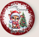 csucsajandek Karácsonyi Szarvasos Hűtőmágnes - Személyre Szabott (CSW391450)