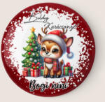 csucsajandek Karácsonyi Szarvasos Hűtőmágnes - Személyre Szabott (CSW993830)