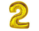  Arany 2-es Gold szám fólia lufi 92 cm (MLG189704) - csucsajandek