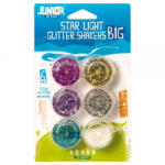 Junior Kreatív csillám, nagy szemű, vegyes, 6 db/bliszter (137895) (137895)