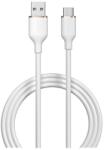 DEVIA jelly adatkábel, usb -type-c, 2.4a, gyorstöltő, 120cm, fehér (ST386626)