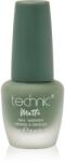Technic Cosmetics Matte Nail Varnish hosszantartó körömlakk matt hatással árnyalat Green Whit Envy 12 ml