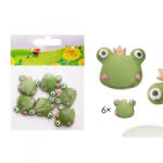 QX Kreatív dekoráció békafej öntapadós 6 db/csomag zöld (46660) (46660)