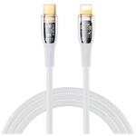 REMAX explore adatkábel, type-c - lightning, 20w, gyorstöltő, 120cm, cipőfűző, fehér (RC-C061 WHITE)